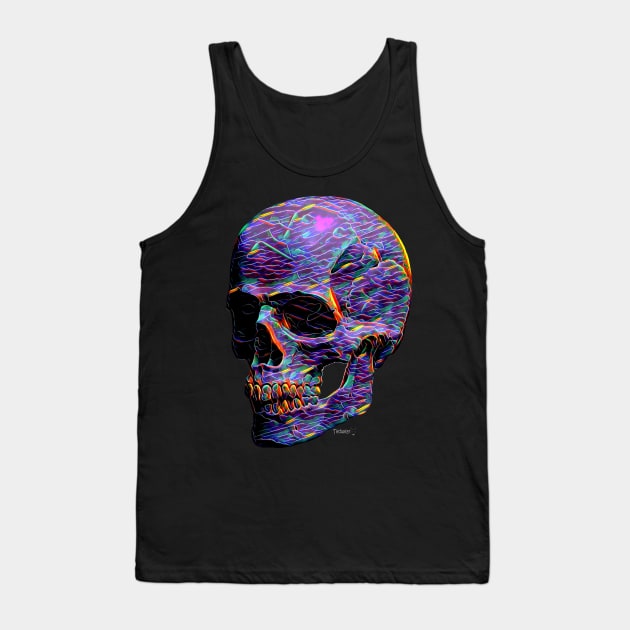 Neon Skull Tank Top by Tedwear